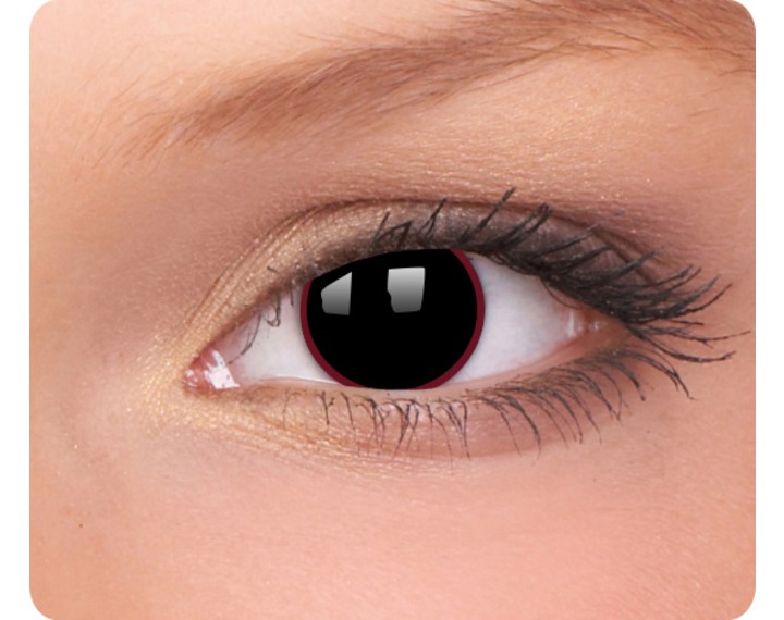lentilles noires yeux